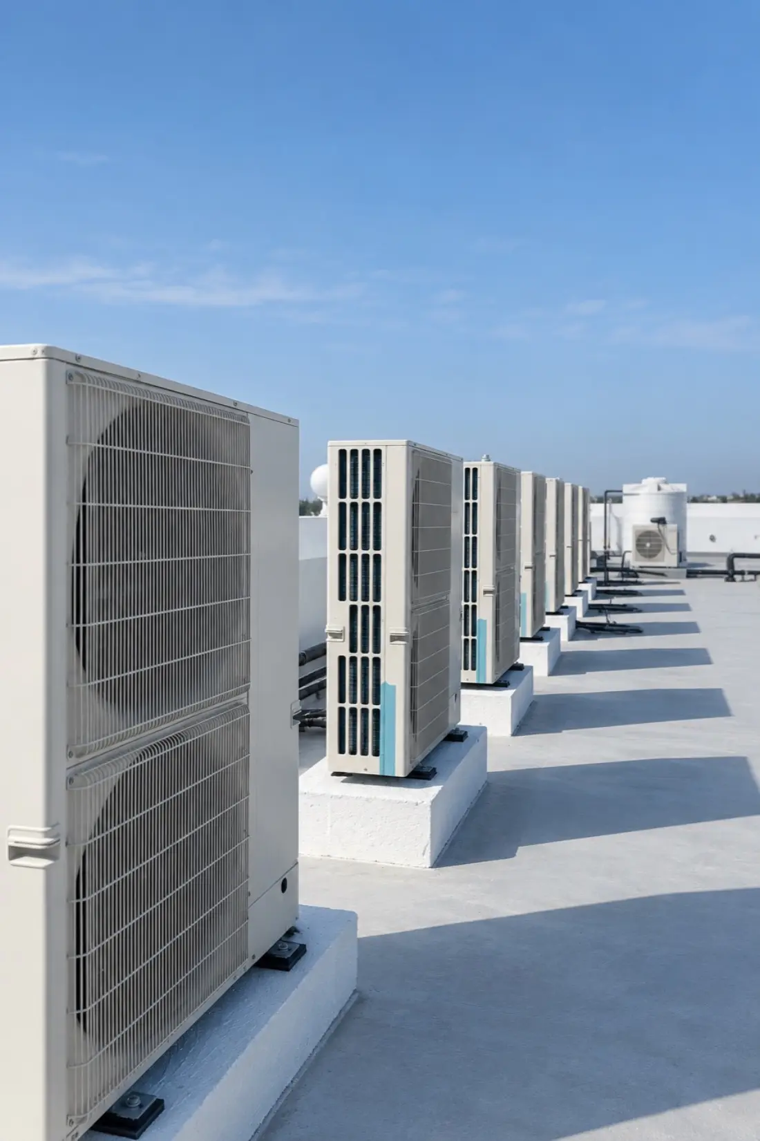 Outdoor unit rows