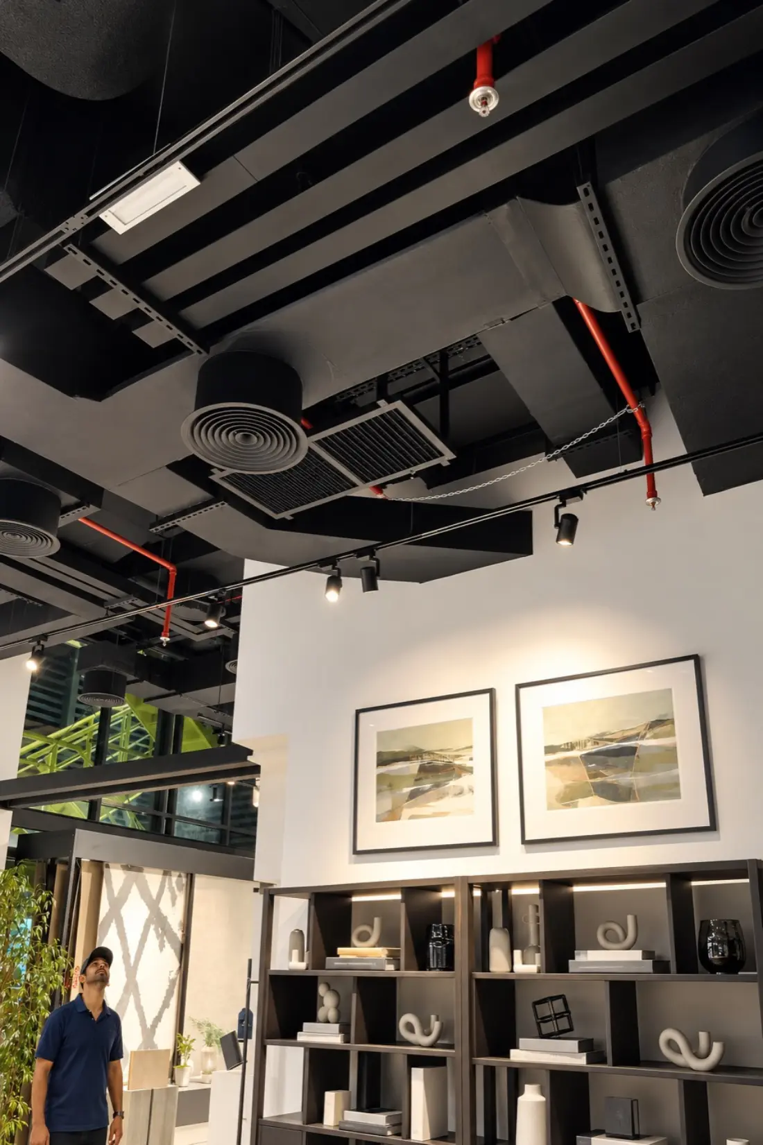 Exposed ductwork